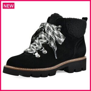 Women's Faux Fur Lined Hiker Booties, Size 8, Cold Weather Footwear